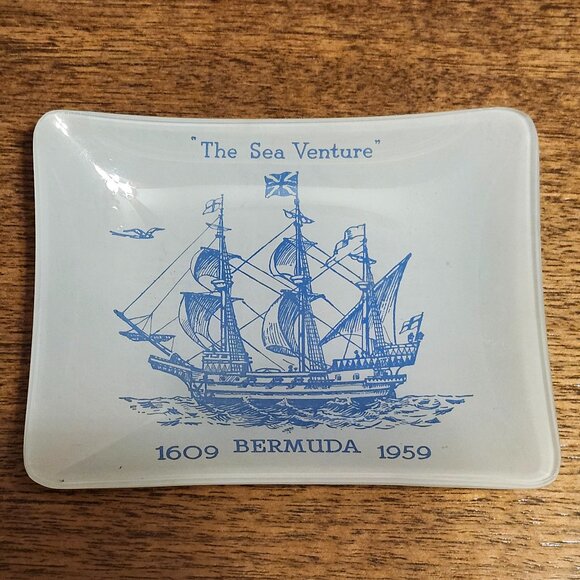 The Sea Venture Shipwreck Bermuda Commemorative Trinket Dish 350th Anniversary - Picture 1 of 3